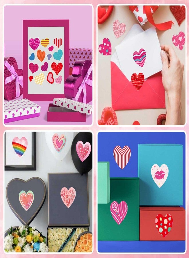 DUJAA Heart Stickers for Kids, Valentines Day Colorful Heart Stickers Valentine's Day Love Decorative Stickers Valentine's Day Party Favors Supplies - Image 4